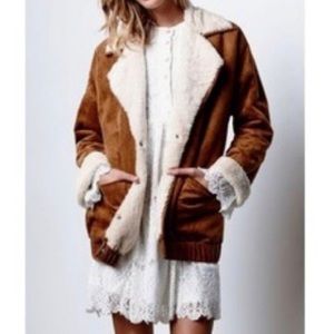 Suede Fur Trimmed Jacket